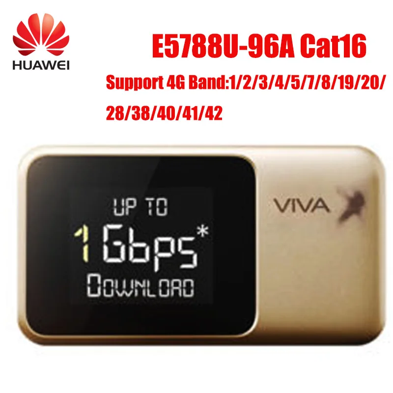 

Unlocked Huawei E5788 E5788U-96A Cat16 Download Mobile WiFi 4G LTE Router Mobile WiFi Hotspot Support 4G Band:1/2/3/4/5/7/8/19