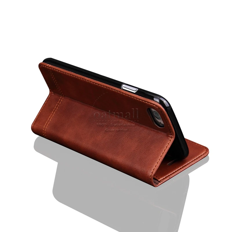 

Luxury Leather Flip Cover For Apple iphone 7 Case Wallet Card Slots Vintage Stand Magnetic For iphone 8 7 Plus Cases Phone Bags