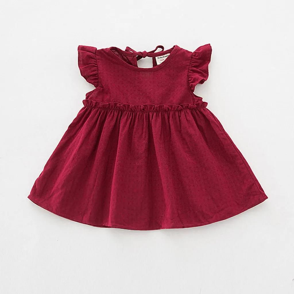 Kids Baby Ruffle Sleeve Dress Clothes