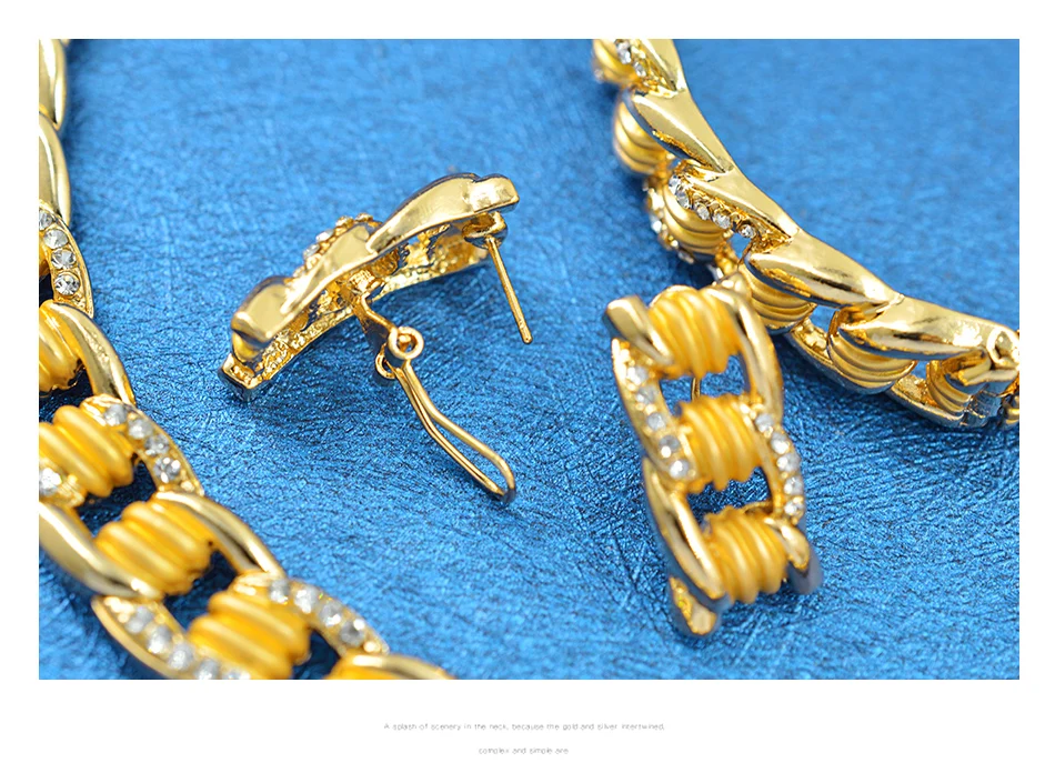 Солнечные ювелирные изделия свадебные ювелирные изделия для женщин свадебный комплект ювелирных изделий ожерелье серьги кольцо браслет для вечерние ювелирные изделия подарок
