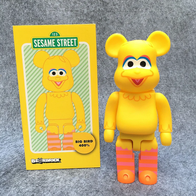 400% bearbrick медведь @ кирпич Косплей Улица Сезам Большая Птица ПВХ экшн-фигурка в