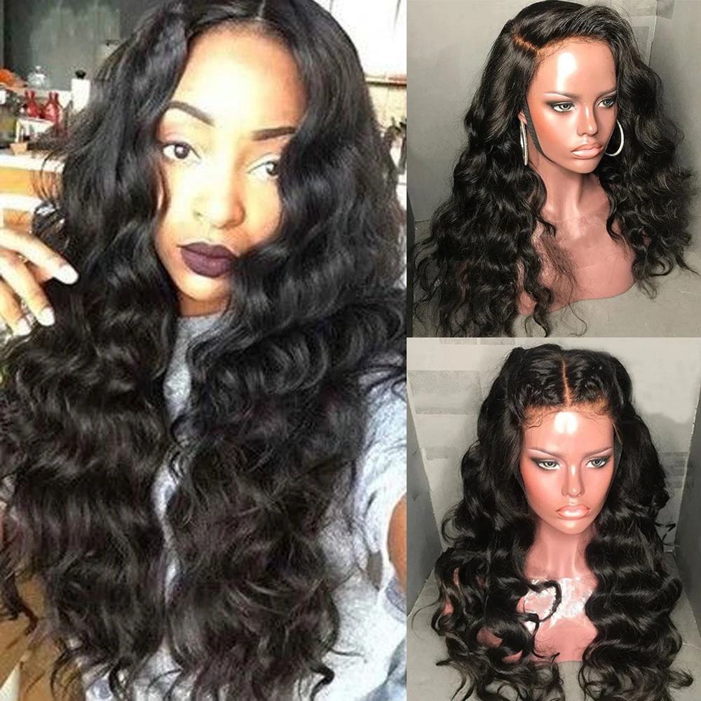 Eversilky Full Lace Human Hair Wigs with Pre Plucked Natural Hairline Silk Top Base Wavy Full Lace Wig for Women Bleached Knots