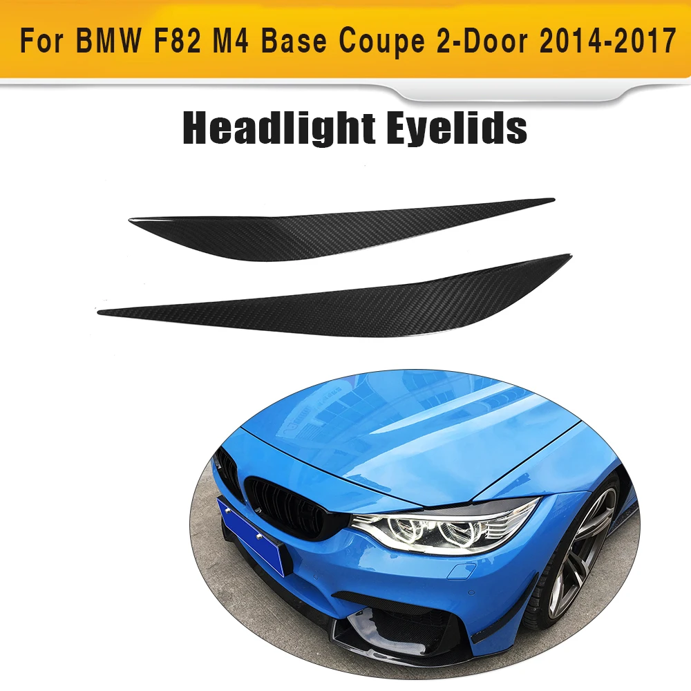 4 серии из углеродного волокна фары Брови Веки планки для BMW F32 F33 F36 F82 F83 M4 F80 M3 14 18