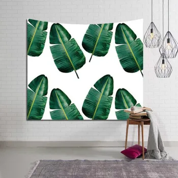 

Wall Hanging Leaf Pattern Tapestry Bohemian Cover Beach Towel Blanket Picnic Yoga Mat With Green Plant Home Decoration 18100302