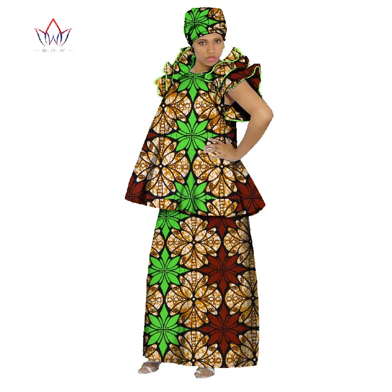 Африканская юбка наборы для Женщин Дашики элегантная африканская одежда укороченный топ и юбка наборы традиционная африканская одежда WY073