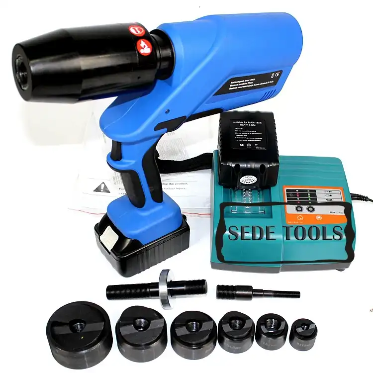 Battery Powered Hydraulic Hole Punch Tool with 22.5mm 61.5mm for mild