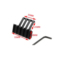 Тактический 5 слотов боковой рельс 45 угол смещения низкий адаптер профиля лазерный прицел 20 мм Вивер Пикатинни Крепление для охоты