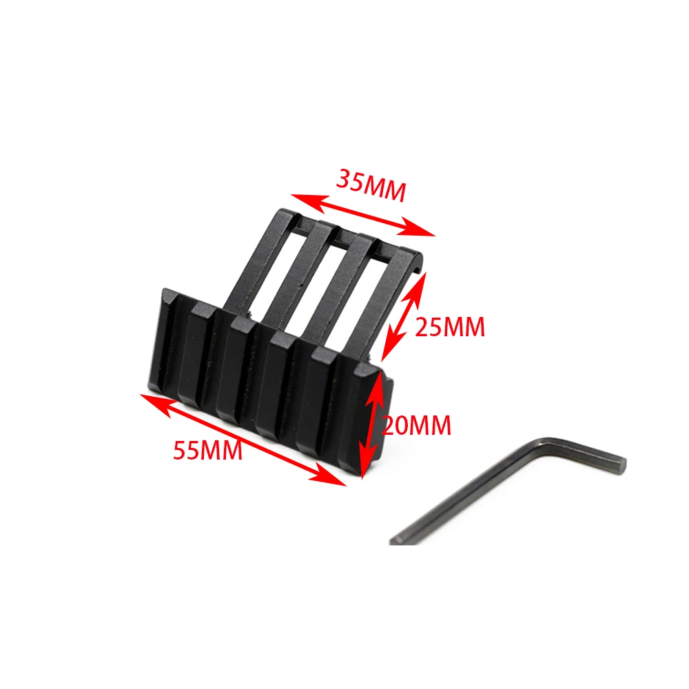 Tactical 5 Slots Side Rail 45 Angle Offset Low Profile Adapter Sight Laser 20mm Weaver Picatinny Mount For Hunting | Спорт и