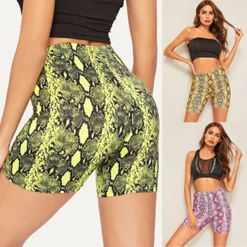

Women Sports Push Up Snakeskin Gym Workout Fitness Casual Hot Short