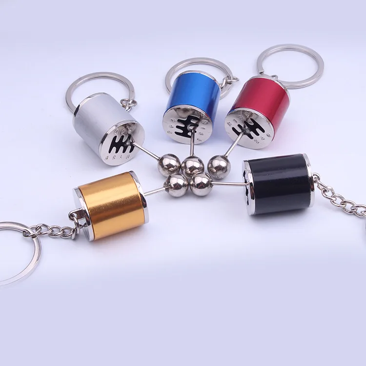 

2019 Six Speed Removable Transmission Gear Shift Gearshift Knob Gearbox Keychain Keyring Key Chain Keyfob Zinc Alloy Car Truck