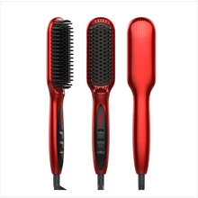 Выпрямитель для волос, Утюг Профессиональный быстрый Универсальный Напряжение Керамика электрическая щетка для выпрямления волос инструмент для укладки