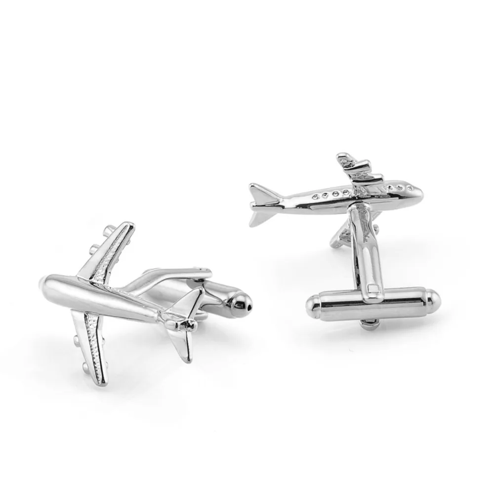 

Cufflinks Men Civil Airplane Shape Cufflink High Quality Silver Gold Metal Cufflinks Copper Luxury Mens Jewelry