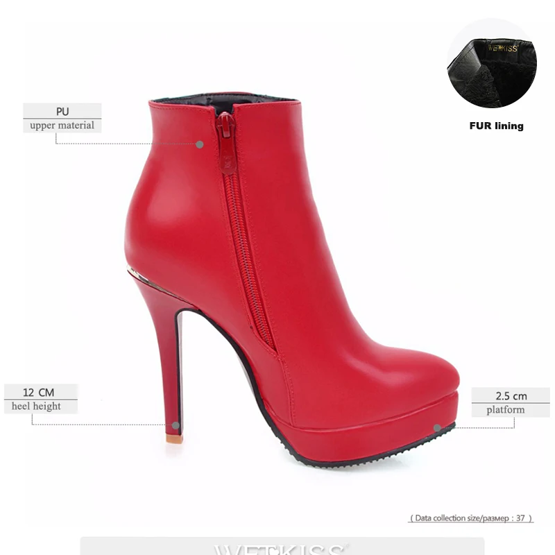 Женские зимние ботинки на платформе с молнией сбоку 33 48|boots sexy|women winter bootswinter boots |