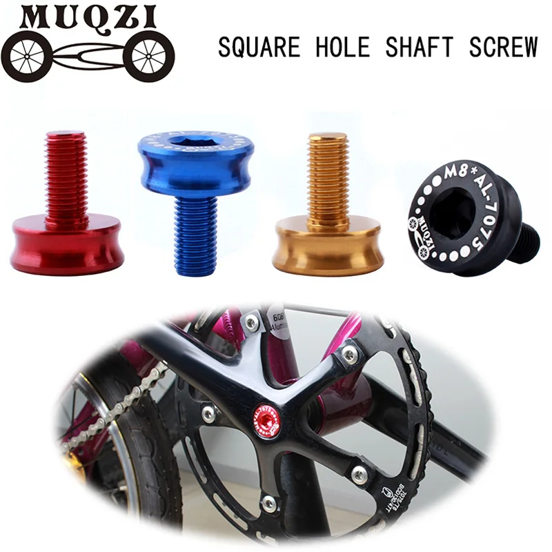 

2Pcs Square Hole Axis Crank Screw Fixed Gear Bicycle Foldable Bicycle 7075 Aluminum Alloy Seal Waterproof