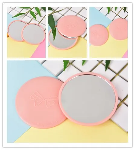 

1pc Cute One Sided Mini Pocket Makeup Mirror Cosmetic Compact Metal Mirrors Color Random Dia 7cm