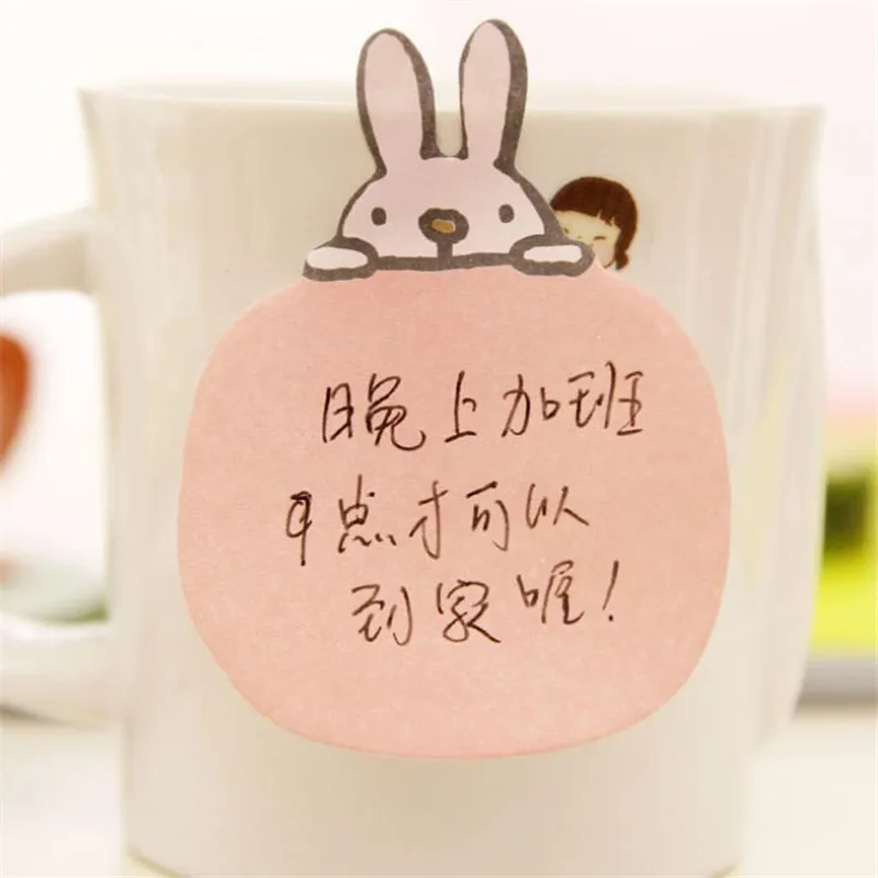 1 шт. Kawaii Канцелярские блокноты закладки креативные милые Липкие заметки