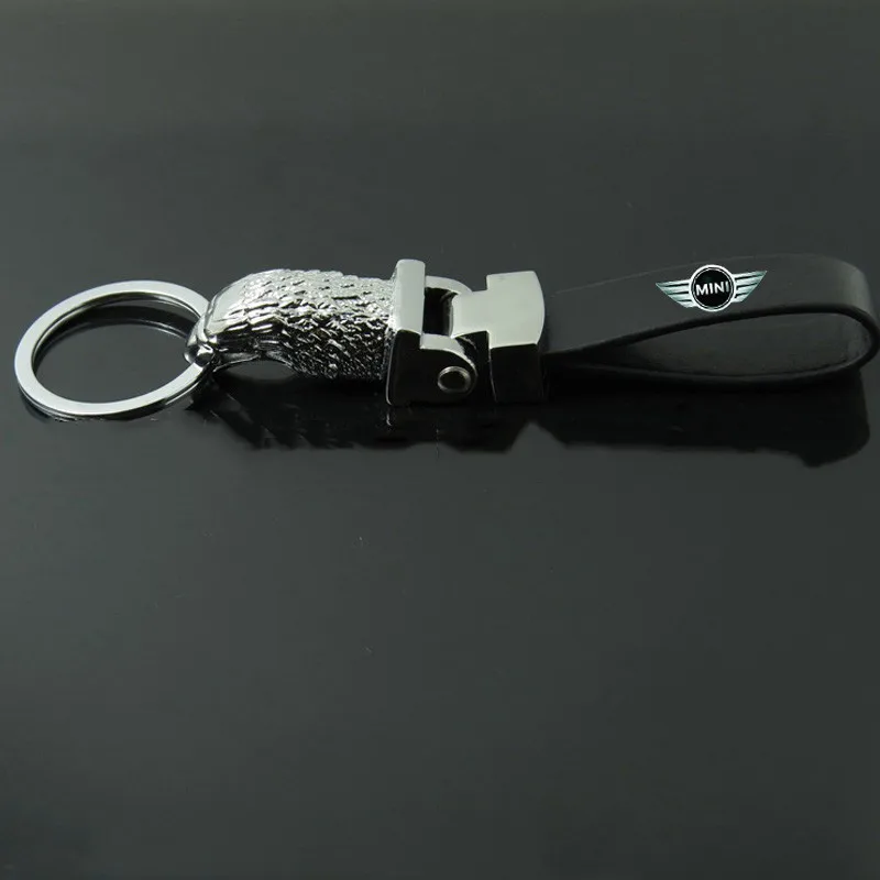 Автомобильный брелок для ключей в виде головы орла, автомобильный брелок для ключей, мужской ремень, автомобильные брелки для Mini Cooper, модные автомобильные аксессуары
