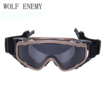 

Paintball Airsoft Glasses Anti Fog Ballistic Goggles for Helmet BLACK TB423
