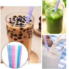 Behogar 25 шт. разные цвета многоразовые пластиковые соломинки для питья для кафе restutant бар KTV школы офиса дома