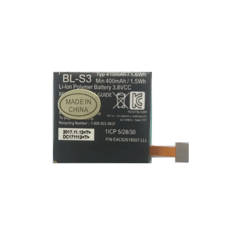 

BL-S3 Battery BLS3 for LG G Watch R w110 w150 Watch New Li Polymer Rechargeable Accumulator Pack Repalcement 3.8V 400mAh