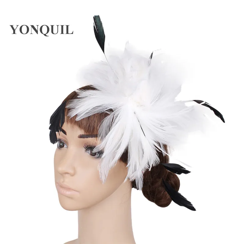

the handmade women feather fascinator fashion RED wedding hair accessories multicolors Free shipping whole sale and retail SYF09