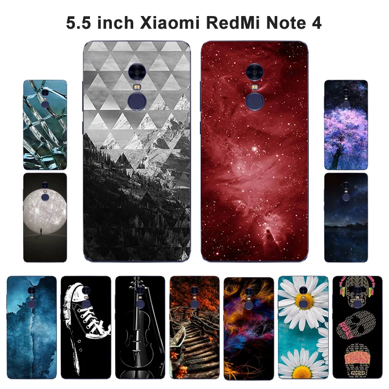 Чехол для Xiaomi Redmi Note 4 Note4 силиконовый чехол с рисунком Scape задняя крышка телефона