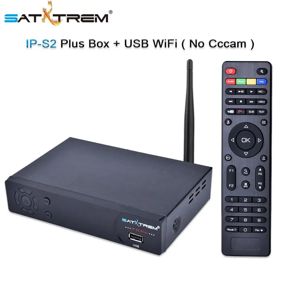 Satxtrem IP-S2 Plus спутниковый ресивертв тюнер DVB-S2 Full HD 1080p with USB WiFi Cccam IPTV телевизорцифровая приставка - Цвет: IP-S2 Plus