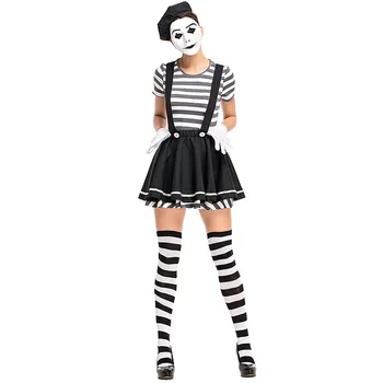 

Adult Womens Mesmerizing Mime Halloween Costume