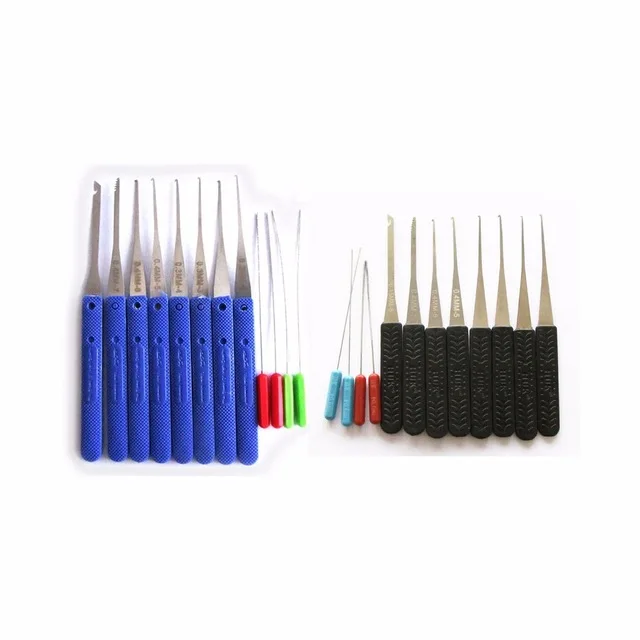 

Locksmith Broken Key Extracter Set Klom Blue 12pcs Extracter Tools And Huk Black 12pcs Extractor Tools