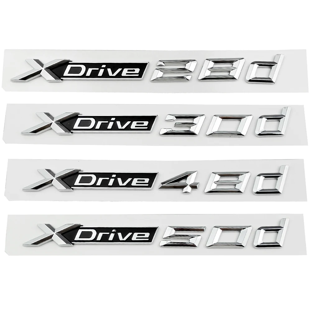 For BMW Sticker Plastic Letter Number Car Emblem Xdrive 28d 30d 48d 50d