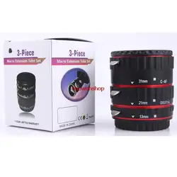 Металл AF Автофокус Макрос Удлинитель кольцо для canon EF EF-S 60D 650D 5DII 70D 5d3 красный