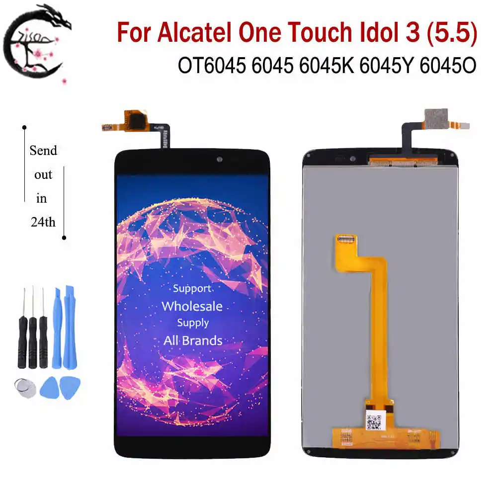 Полный ЖК-дисплей для Alcatel One Touch Idol 3 (5 5) OT6045 6045 6045K 6045Y 6045O дисплей экран стекло