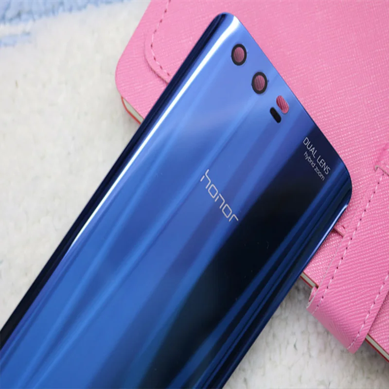 Для huawei Honor 9, STF-L09, STF-AL10, STF-L09, 3D, отражающее стекло, задняя дверь, Replcement, батарея, чехол, клейкая наклейка - Цвет: blue