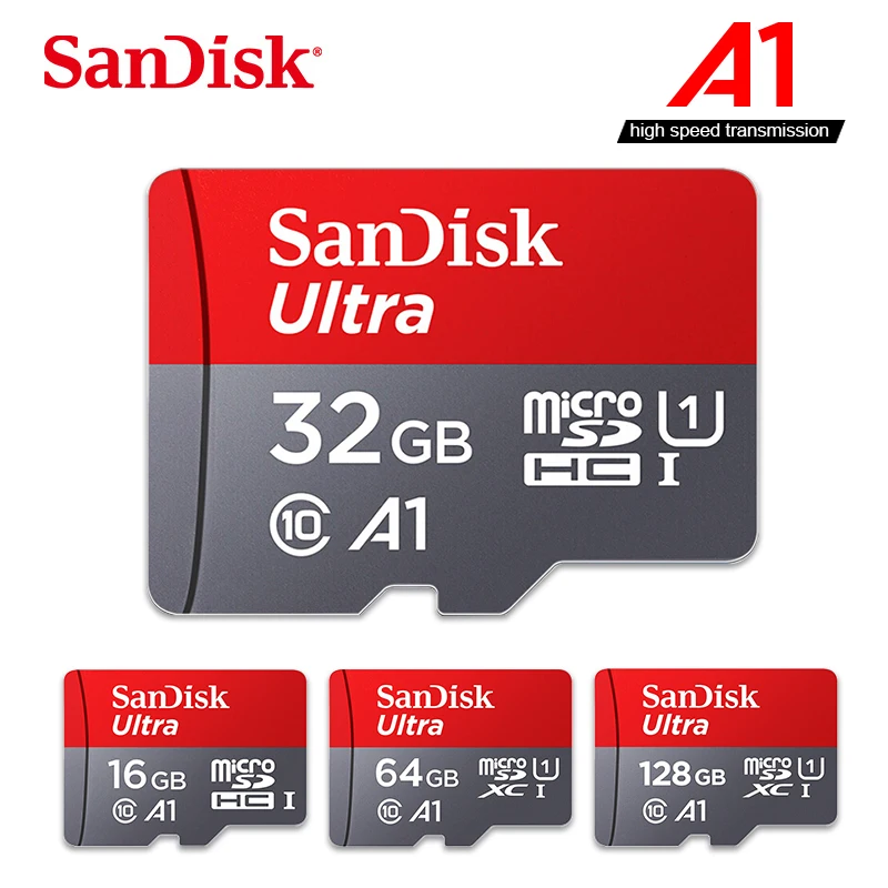 Карта памяти SanDisk A1, 200 ГБ, 128 ГБ, 64 ГБ, 98 МБ/с./с, 32 ГБ, Micro sd карта, класс 10, UHS-1, флеш-карта, память Microsd, TF/sd карта s для планшета