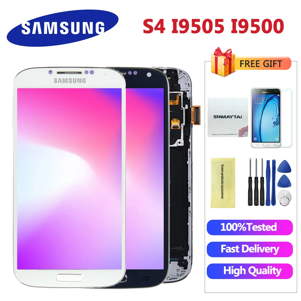 

5.0'' LCD i9500 for SAMSUNG Galaxy S4 LCD Display with Frame GT-i9505 i9500 i9505 i337 i9515 Touch Screen Digitizer
