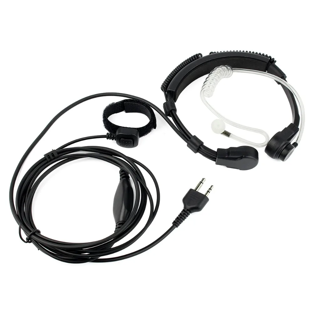 Walkie Talkie Accessories Throat Mic Microphone Finger PTT For Midland