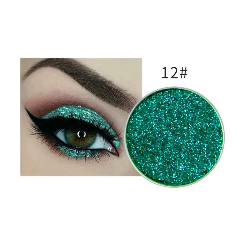 NICEFACE 1Pc Single Color Long-lasting Diamond Eyes Shadow Eye Glitter Shimmer Makeup Powder Monochrome Glitters 24colors TSLM1 - Цвет: 12