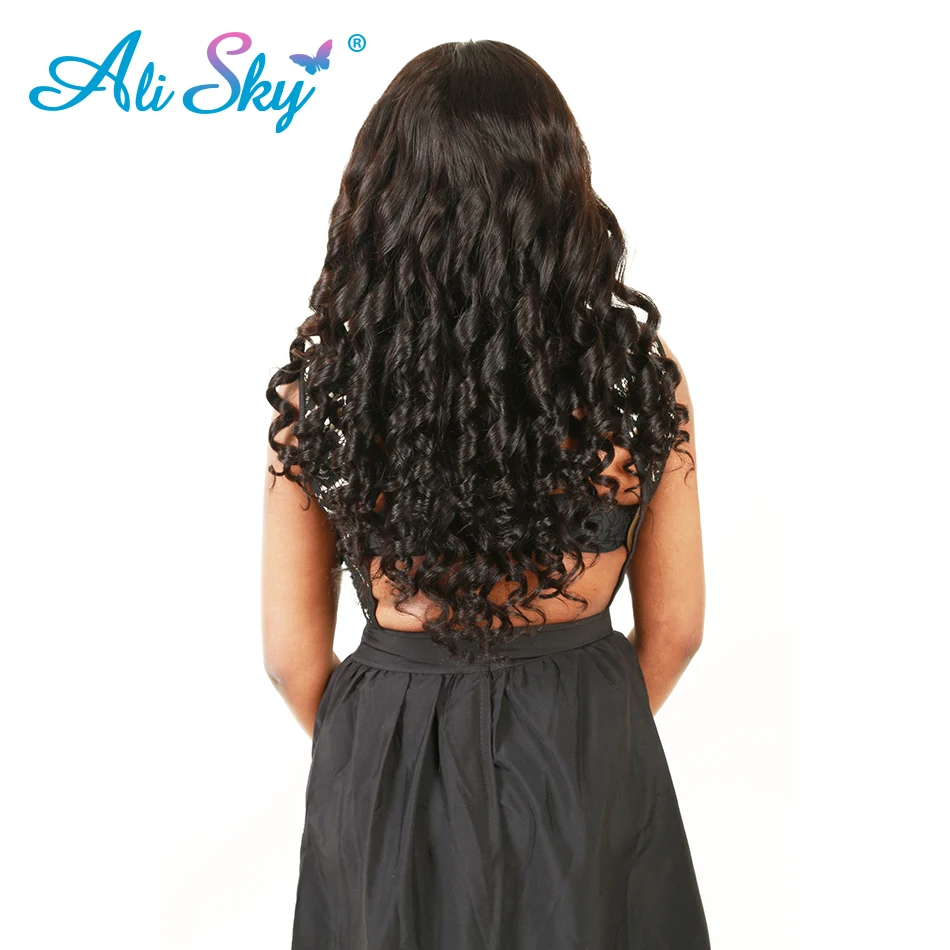 Alisky малазийские волнистые пряди натуральные черные Инструменты для завивки волос 1/3/4 шт. Пряди человеческих волос для наращивания Волосы remy ткань