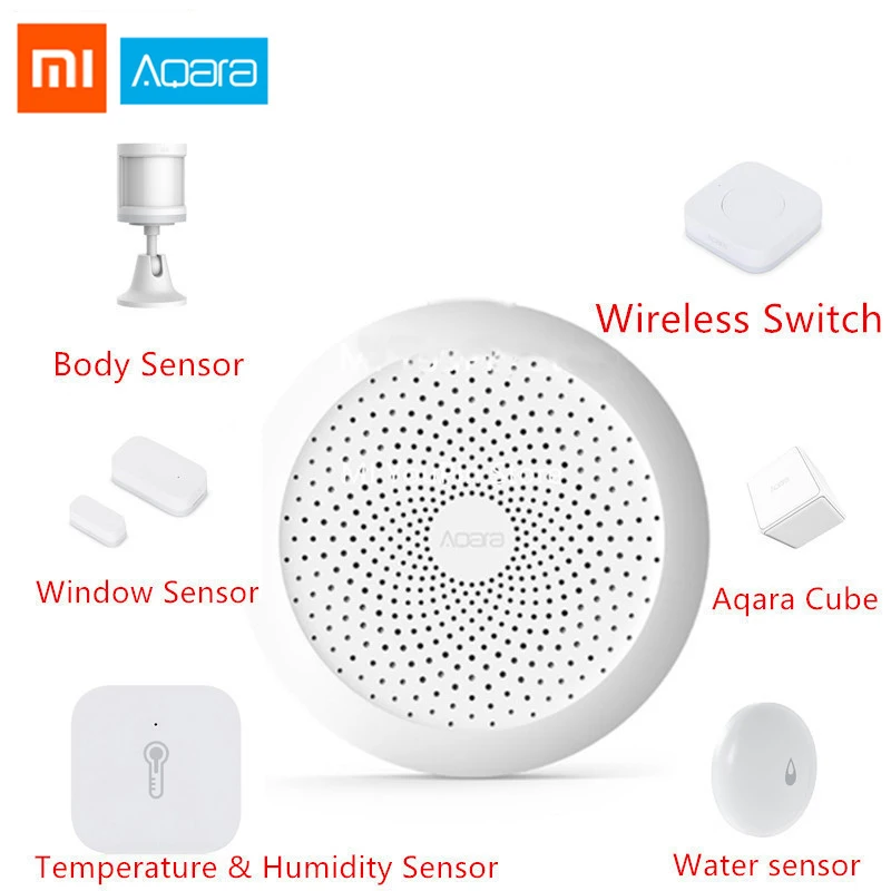 

Xiaomi Aaqara Smart Home Kits Door Window Sensor Human Body Wireless Switch Gateway Hub Humidity Water Sensor For Apple Home kit