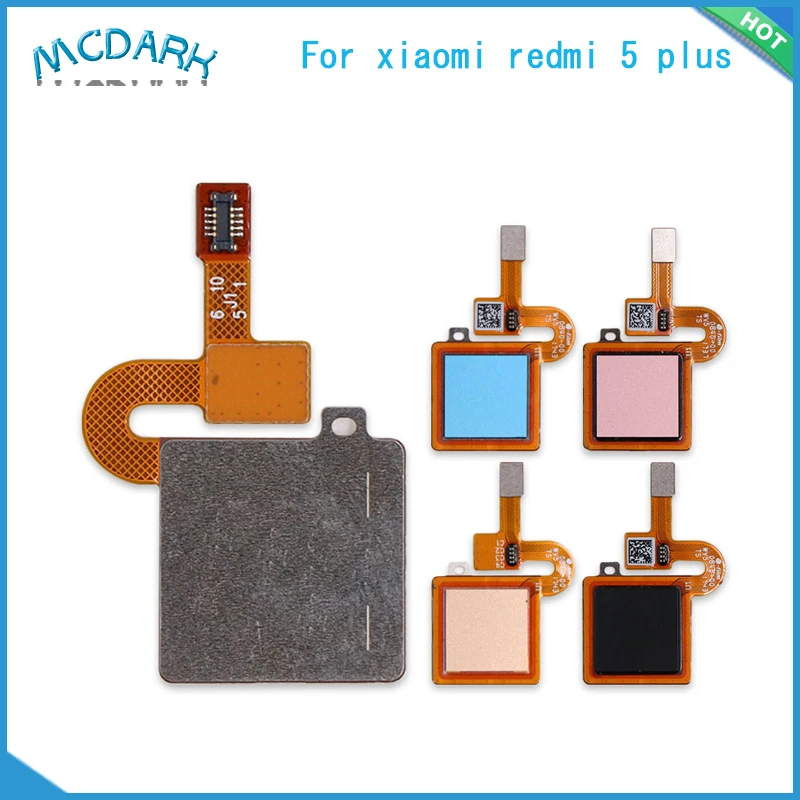 Mcdark For Xiaomi redmi 5 plus Fingerprint Button Unlock finger Key Sensor Flex Cable Replacement parts | Мобильные телефоны и