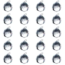 H& D хрустальная люстра с граненым шаром ПРИЗМЫ КАПЛИ украшения для дома и свадьбы подвесной кулон DIY аксессуары, Упаковка из 20(Clear-40mm