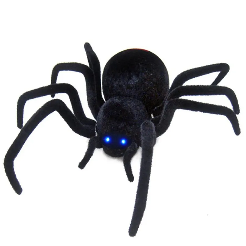 Goedkoop Abbyfrank Realistische Rc Simulatie Dier Pluche Creepy Spider Afstandsbediening Kinderen Speelgoed Nep Crawl Prank Trick Halloween Gift