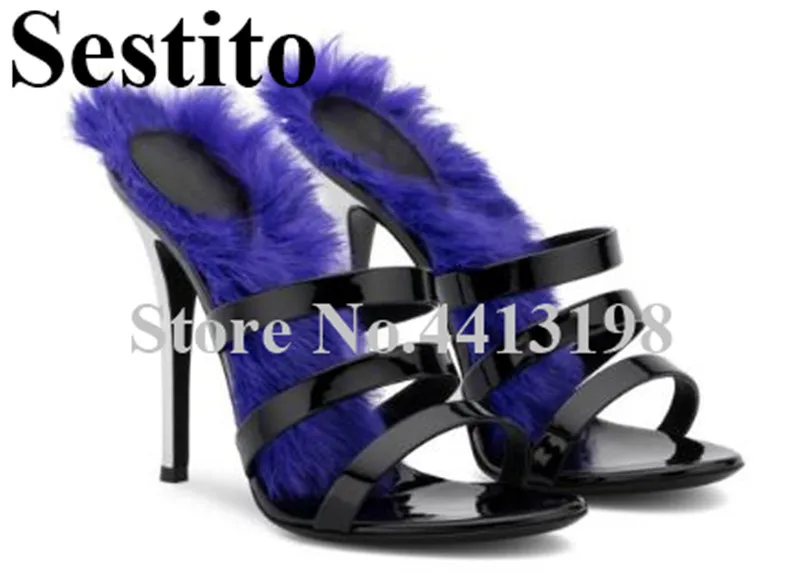 

2019 Newest Fashion Solid Peep Toe Narrow Band Stiletto Heel Wedding Party Women Sandals Feather Decoration Ladies Women Shoes