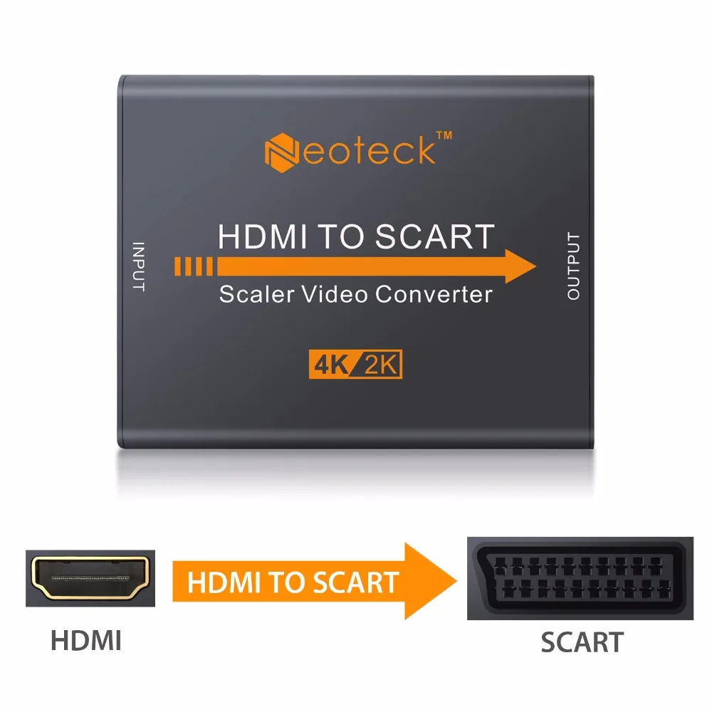  Neoteck 4Kx2K HDMI To SCART Converter Adapter Digital Video Audio To Composite Video Signal And FL/