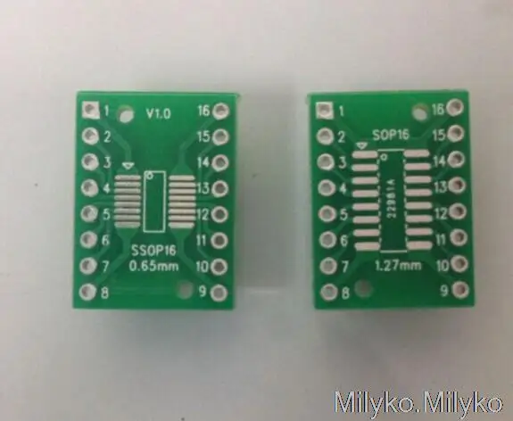 IC Adapter SOP16 SSOP16 TSSOP16 to DIP16 PCB Socket Converter Board 1.27/0.65mm 