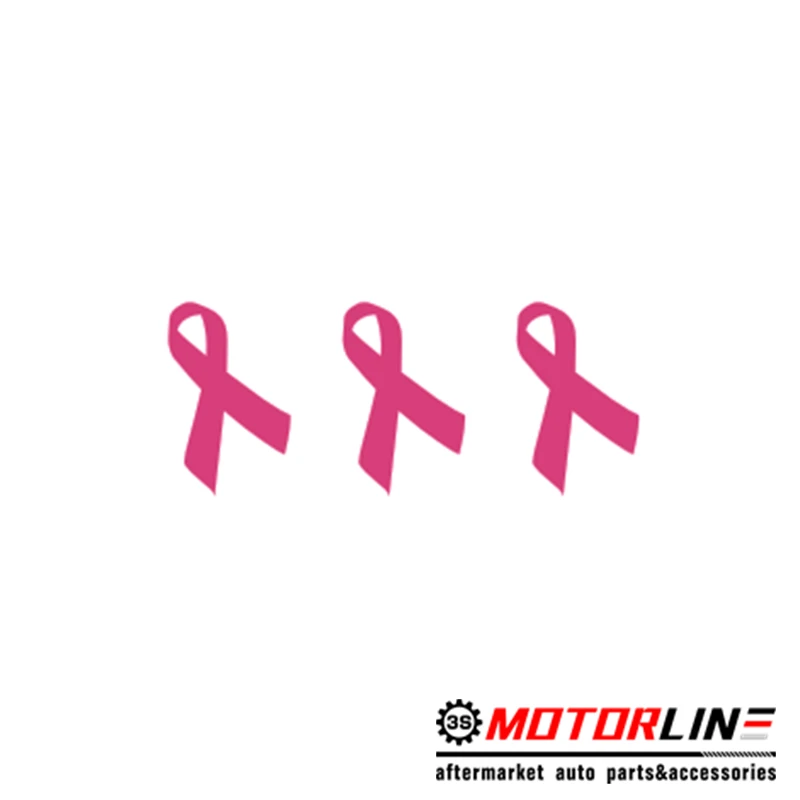 

3x Pink Ribbon Symbol of Breast Cancer Awareness Decal Sticker Car Vinyl pick size