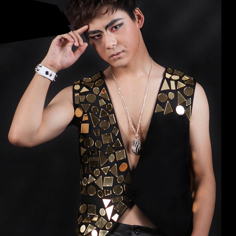 Новая мода для мужчин джаз танцевальные костюмы Леопардовый принт костюм пальто одежда 2 цвета Человек Сексуальный сценический клуб представление жилет одежда DWY507