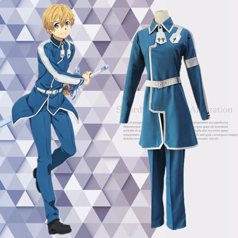 Sword Art Online Alicization Eugeo Synthesis Thirty-two Cosplay Kirito Costume Halloween Christmas Uniform Adult Men Outfit