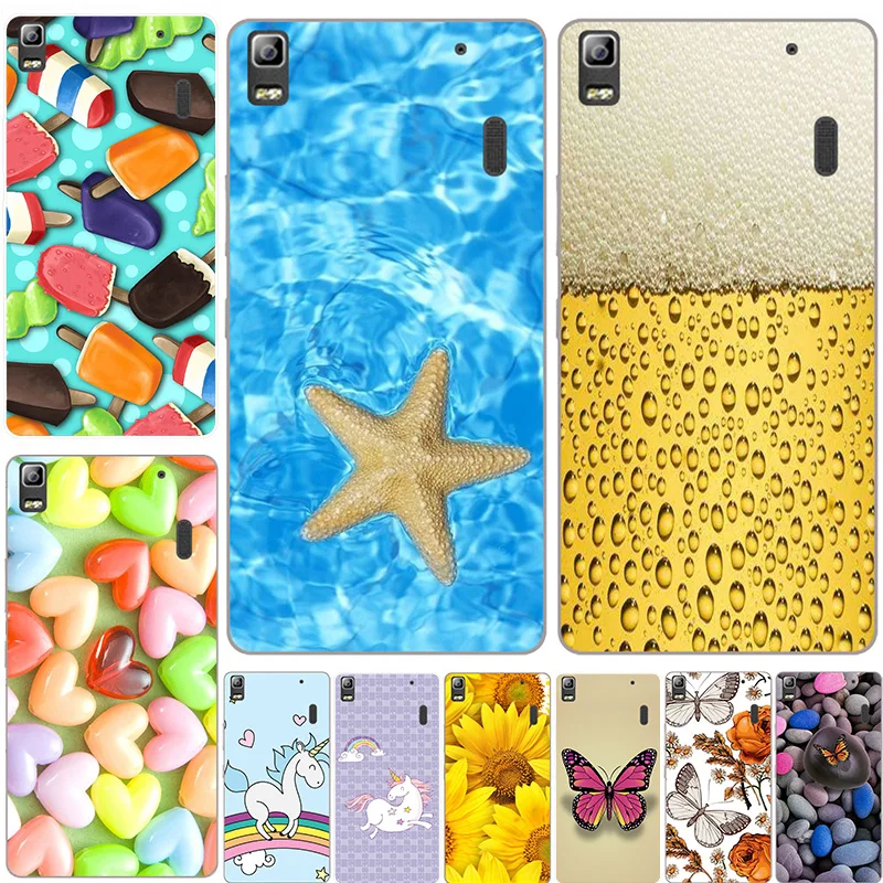 Милый мультяшный Мягкий силиконовый чехол для Coque Lenovo K3 Note A 7000 с принтом русалки