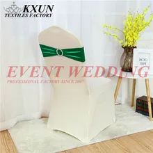 Элегантный стиль металлическое бронзовое покрытие лайкра эластичная повязка на стул крепежная створка стула с круглой пряжкой Свадебные украшения